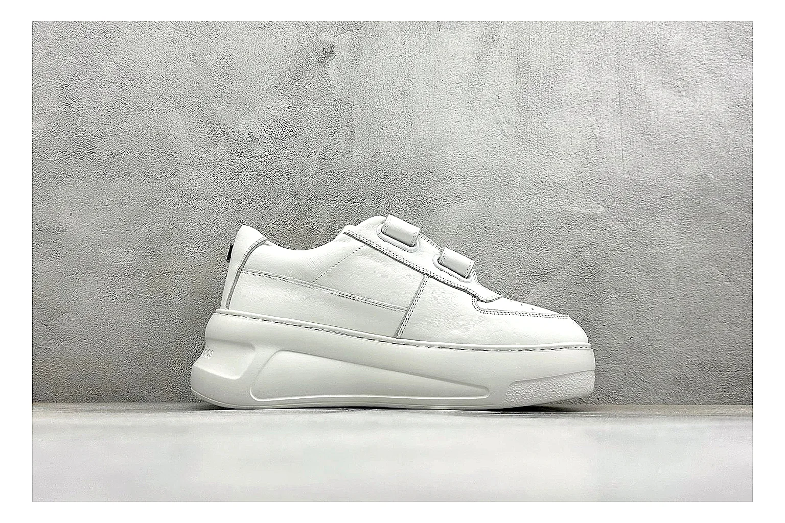 Acne Studios Velcro White Mid-Top QC reference image showing white leather panels, broad hook-and-loop straps, padded mid-top collar, and a clean rubber sole thumbnail 5