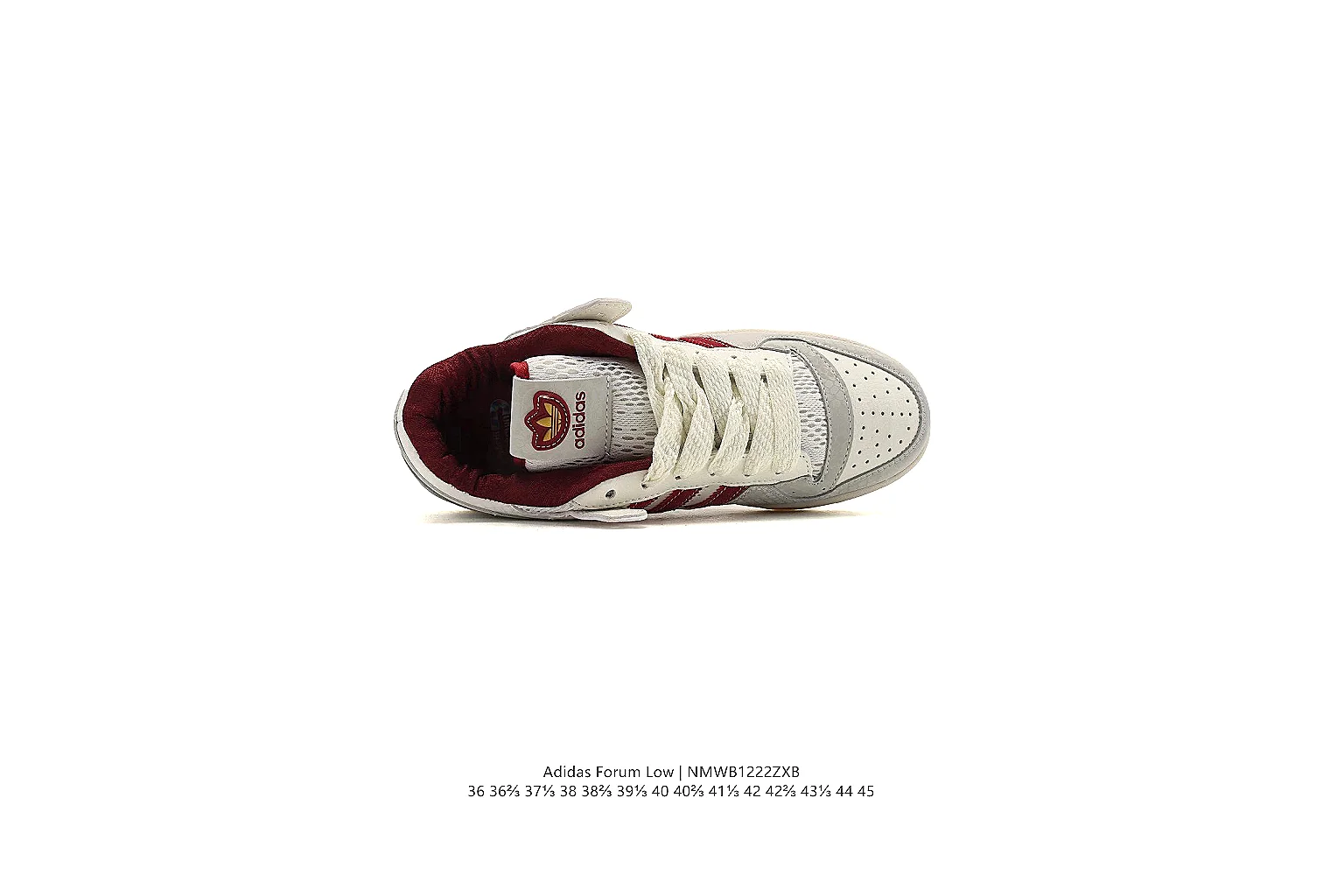 kakoqclab.com Adidas White Burgundy Campus Low 0959 White Burgundy low-top product image thumbnail 2