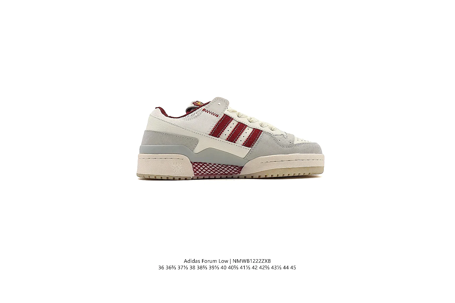 kakoqclab.com Adidas White Burgundy Campus Low 0959 White Burgundy low-top product image thumbnail 6