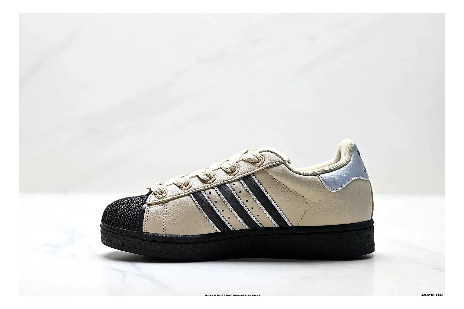 Adidas Originals Samba Cream Black Sneakers QC photo reference showing cream black terrace sneakers with leather texture, side-profile shape, upper panel lines, and outsole detail thumbnail 5