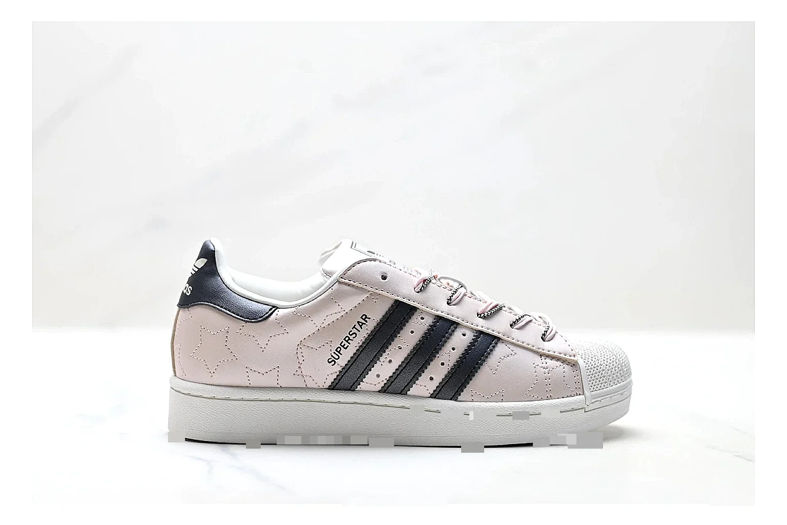 Adidas Originals Samba White Pink Sneakers QC photo reference showing white pink terrace sneakers with leather texture, side-profile shape, upper panel lines, and outsole detail
