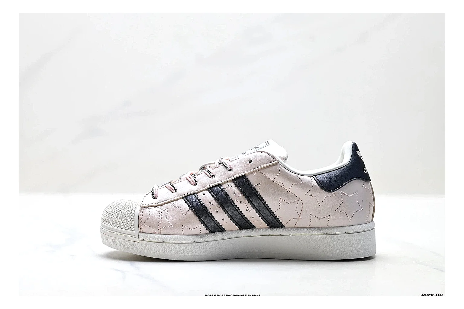 Adidas Originals Samba White Pink Sneakers QC photo reference showing white pink terrace sneakers with leather texture, side-profile shape, upper panel lines, and outsole detail thumbnail 5