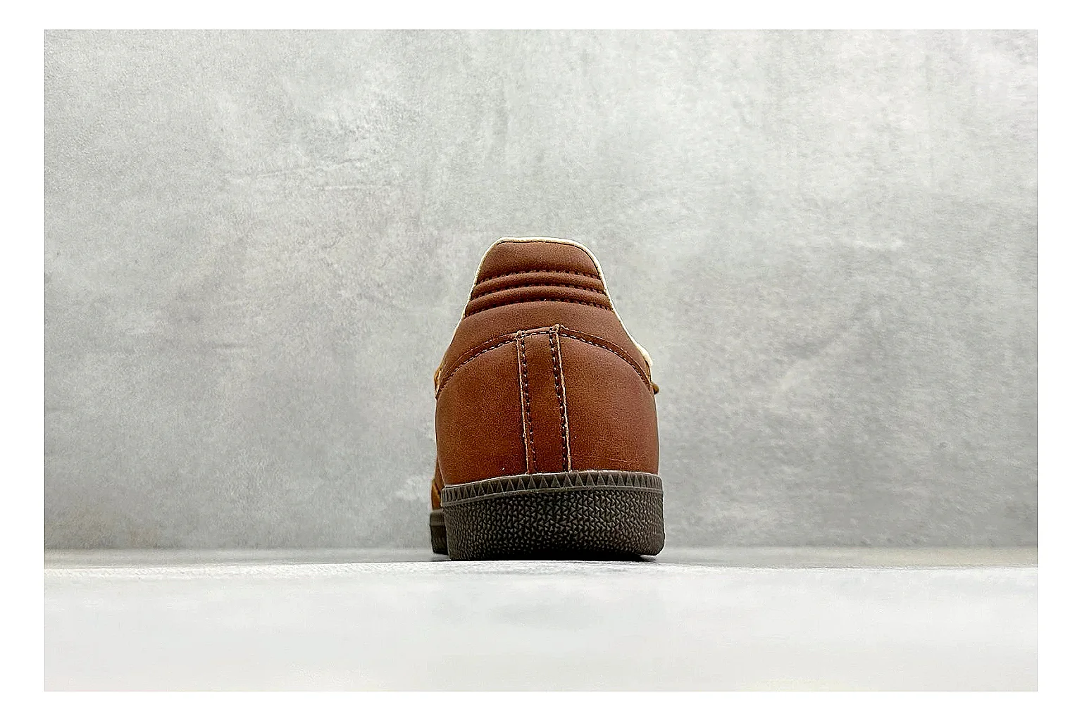 Adidas Samba Jane Brown QC reference photo showing brown Mary Jane upper, Samba-style side stripes, strap closure, gum outsole, and low terrace profile
