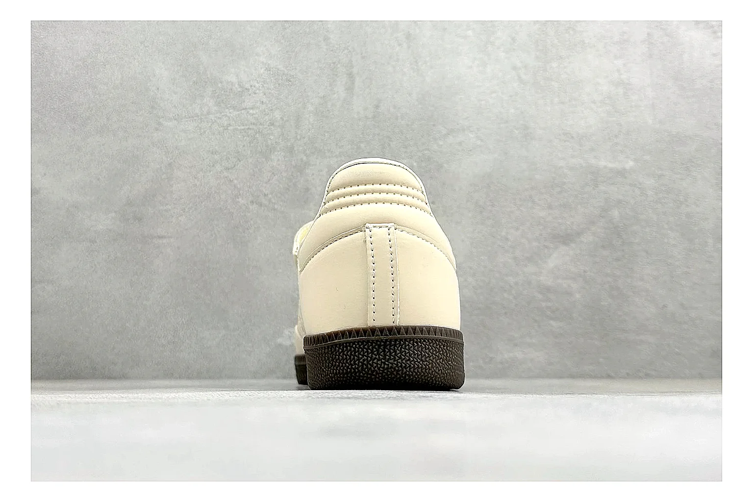 Adidas Samba Jane Cream QC reference photo showing cream Mary Jane upper, dark gum outsole, Samba-style side stripes, and low strap silhouette