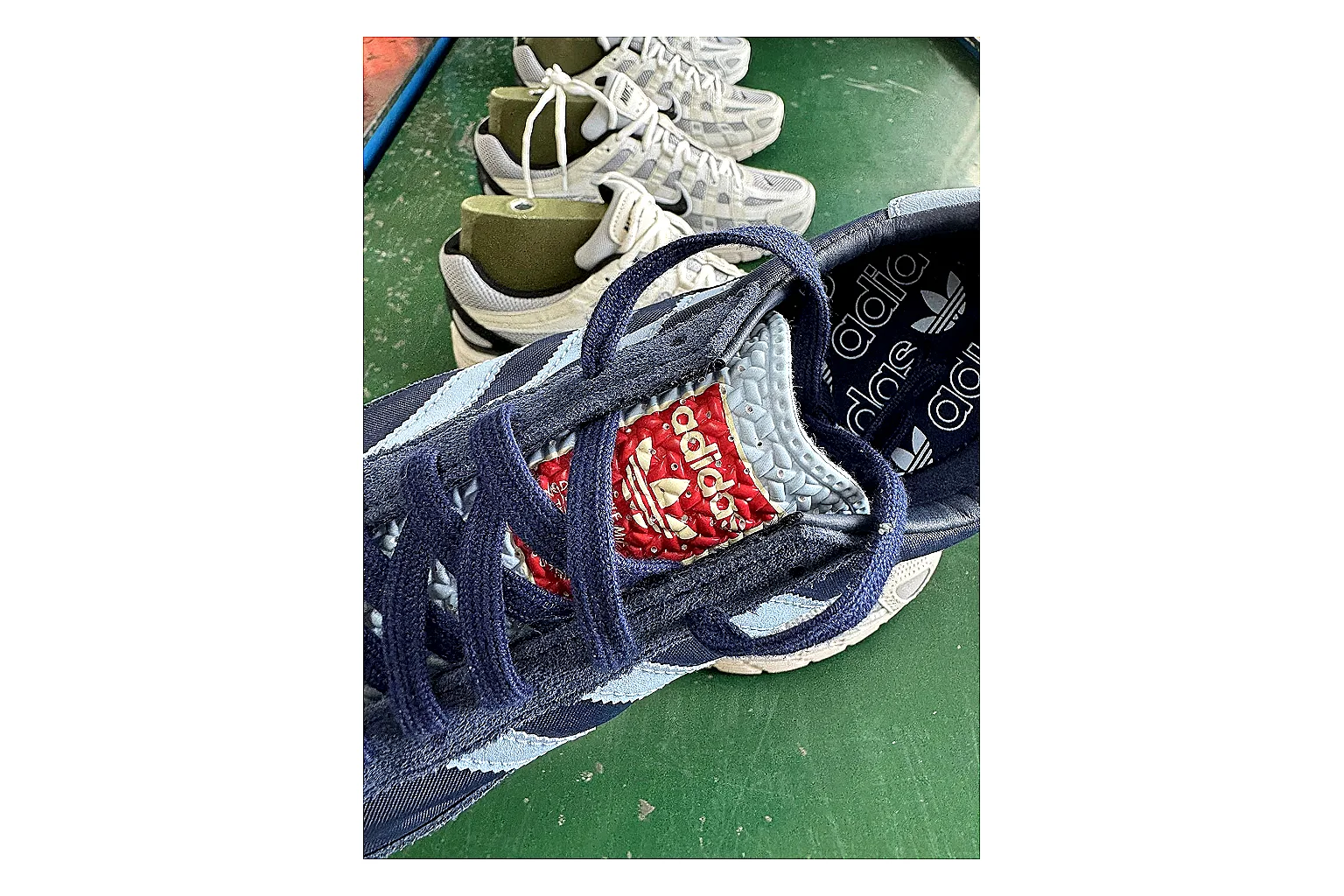 Adidas SL 72 RS Blue Red QC photo showing red blue sl 72 rs retro runner with mixed upper and runner shape thumbnail 3