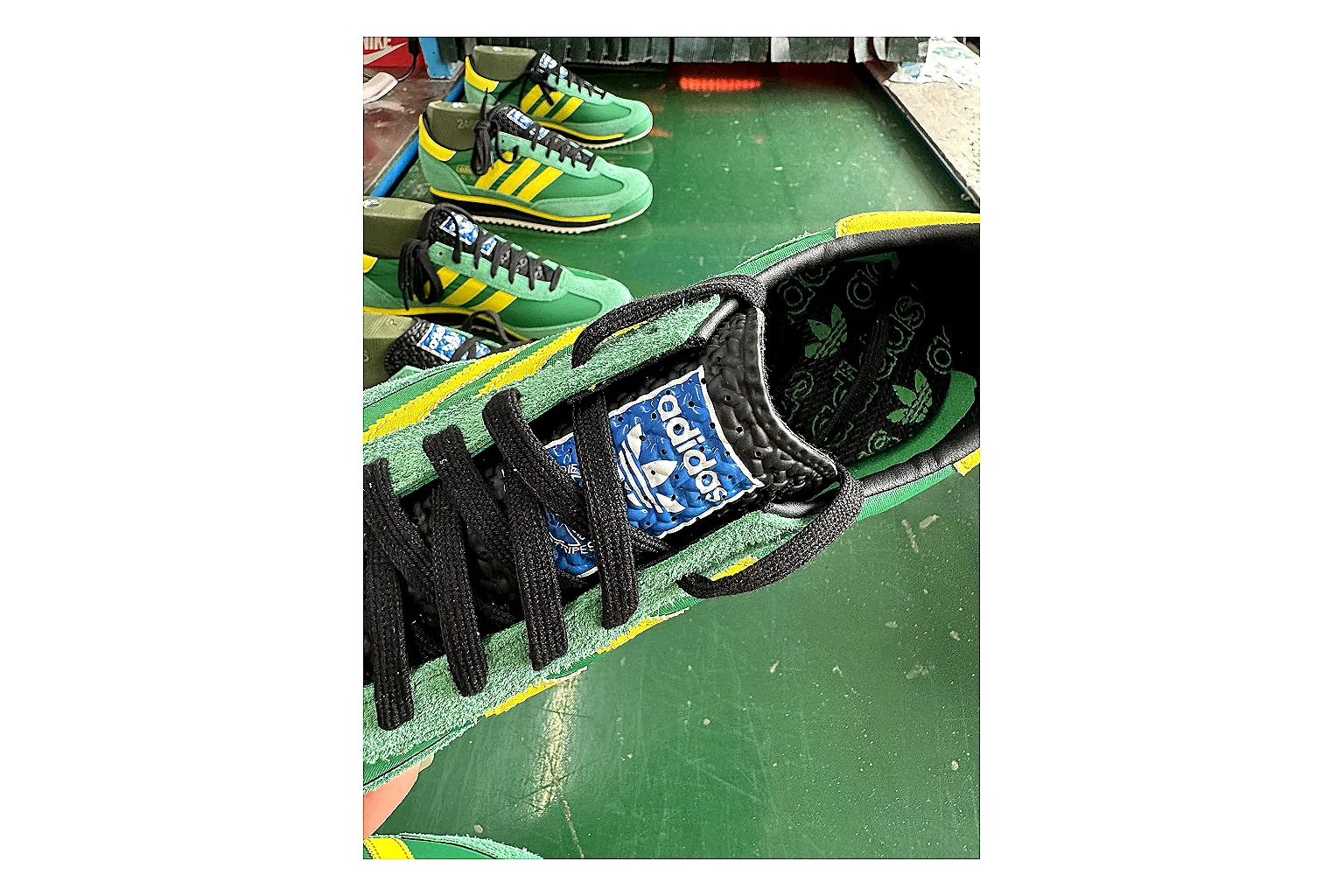 Adidas SL 72 RS Green Yellow QC photo showing green yellow sl 72 rs retro runner with mixed upper and runner shape thumbnail 3