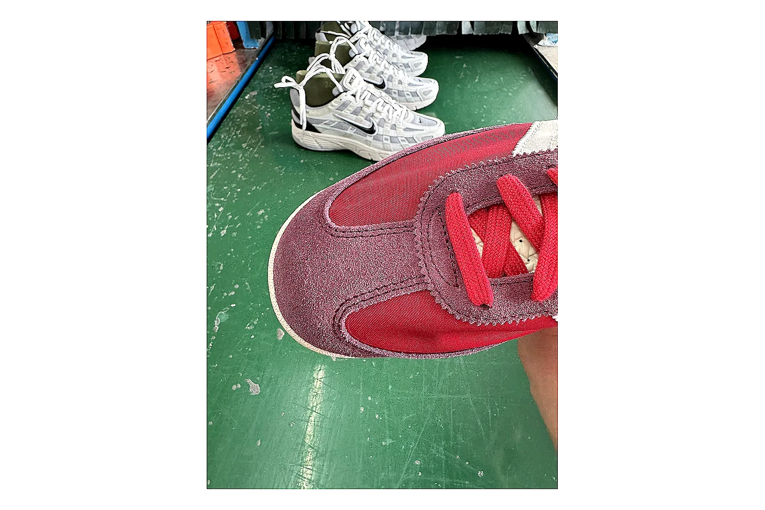 Adidas SL 72 RS Red White QC photo showing white red sl 72 rs retro runner with mixed upper and runner shape