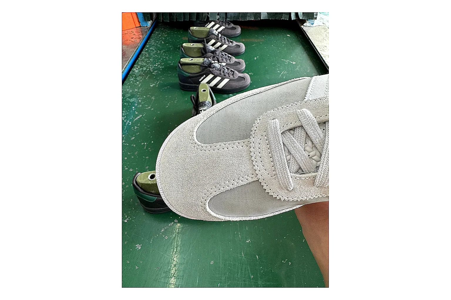 Adidas SL 72 RS White Grey QC photo showing white grey sl 72 rs retro runner with mixed upper and runner shape