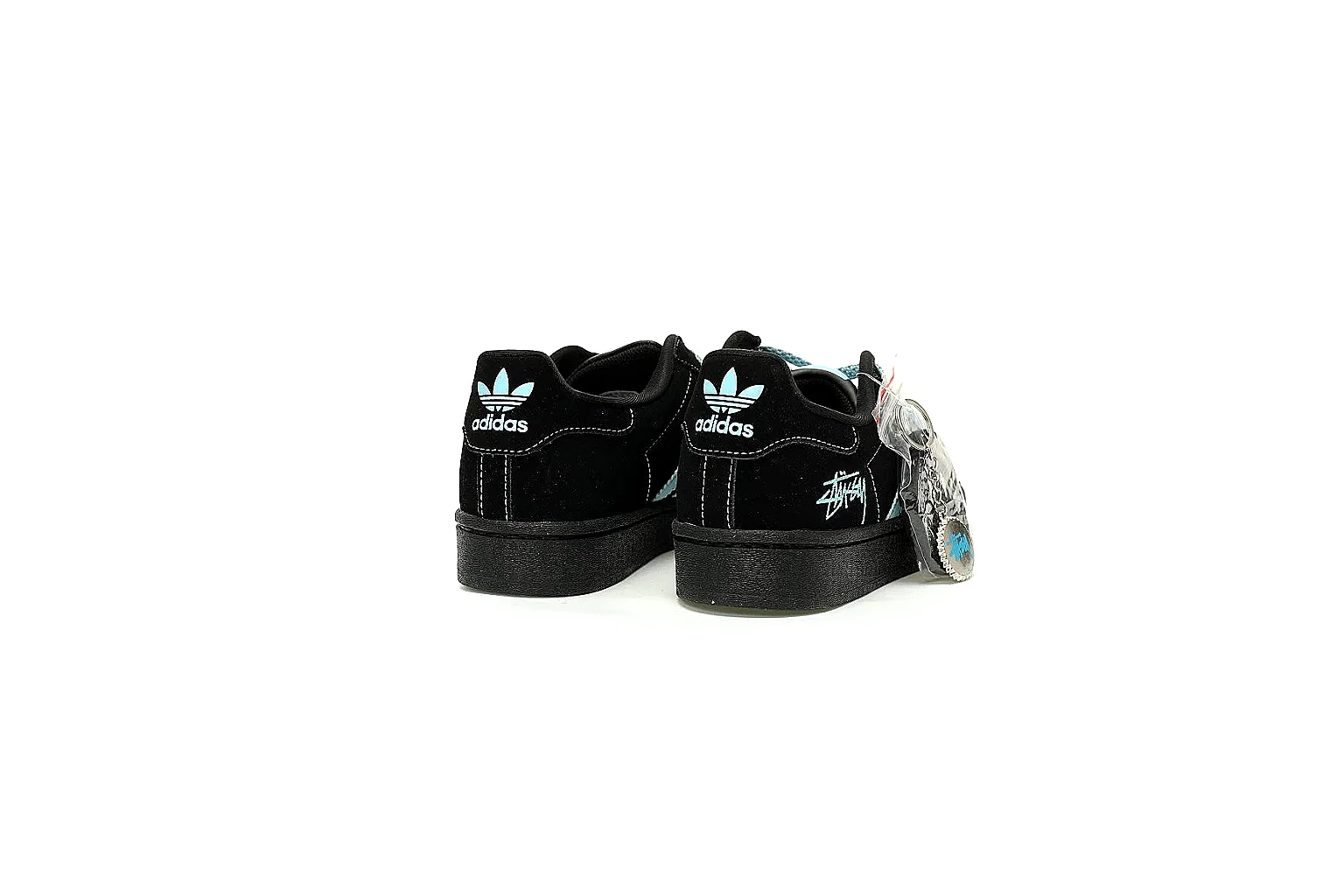 Adidas black aqua low-top top and outsole QC inspection angles thumbnail 4