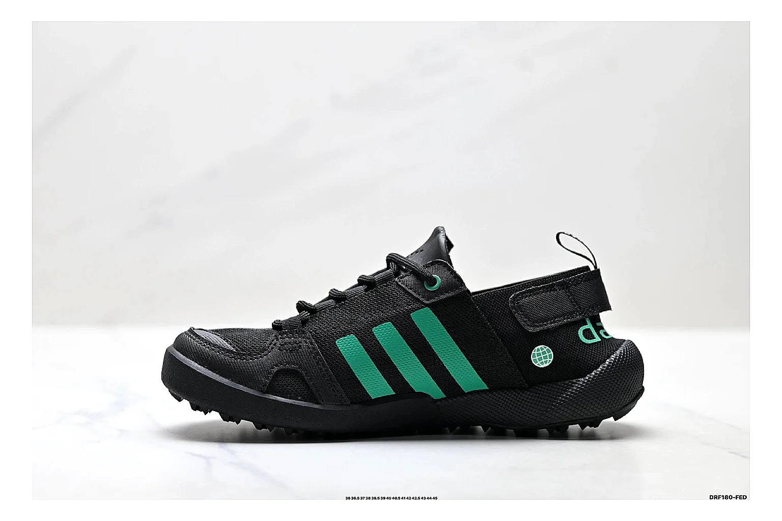 Adidas Terrex Daroga Black Green Sneakers QC photo reference showing black green outdoor trail sneakers with mesh texture, side-profile shape, upper panel lines, and outsole detail thumbnail 5