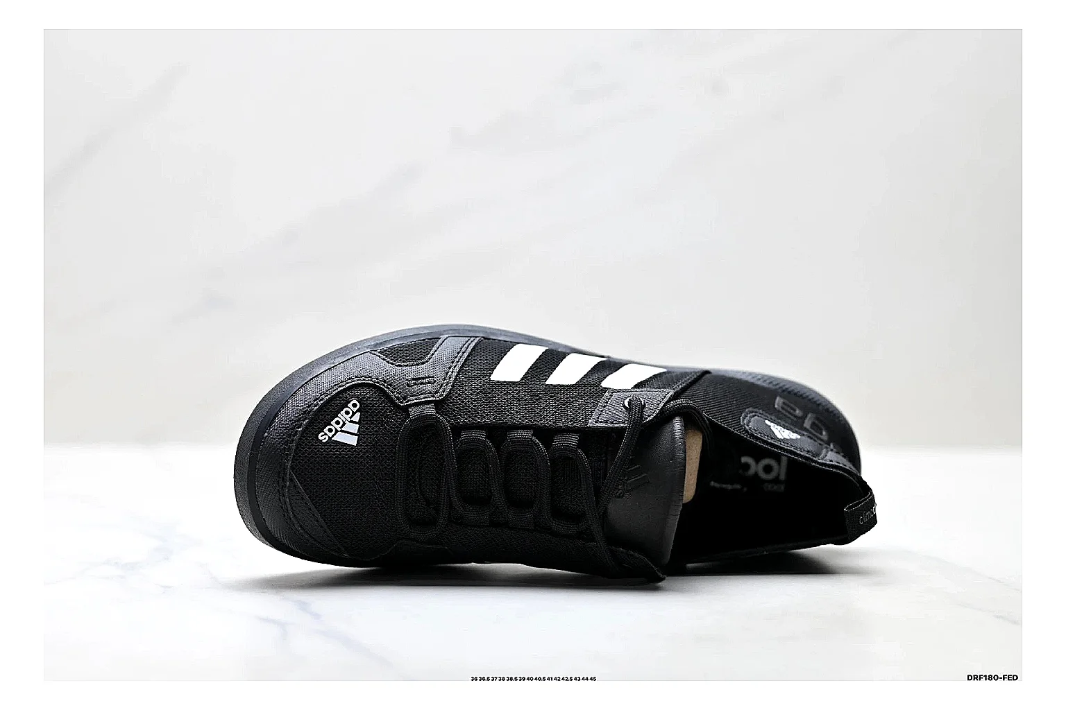 Adidas Terrex Daroga Black White Sneakers QC photo reference showing black white outdoor trail sneakers with mesh texture, side-profile shape, upper panel lines, and outsole detail thumbnail 6