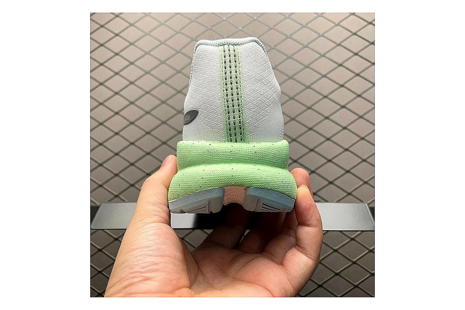Adidas Velosamba White Grey Sneaker QC photo showing white grey velosamba terrace sneaker with mixed upper and terrace shape thumbnail 5