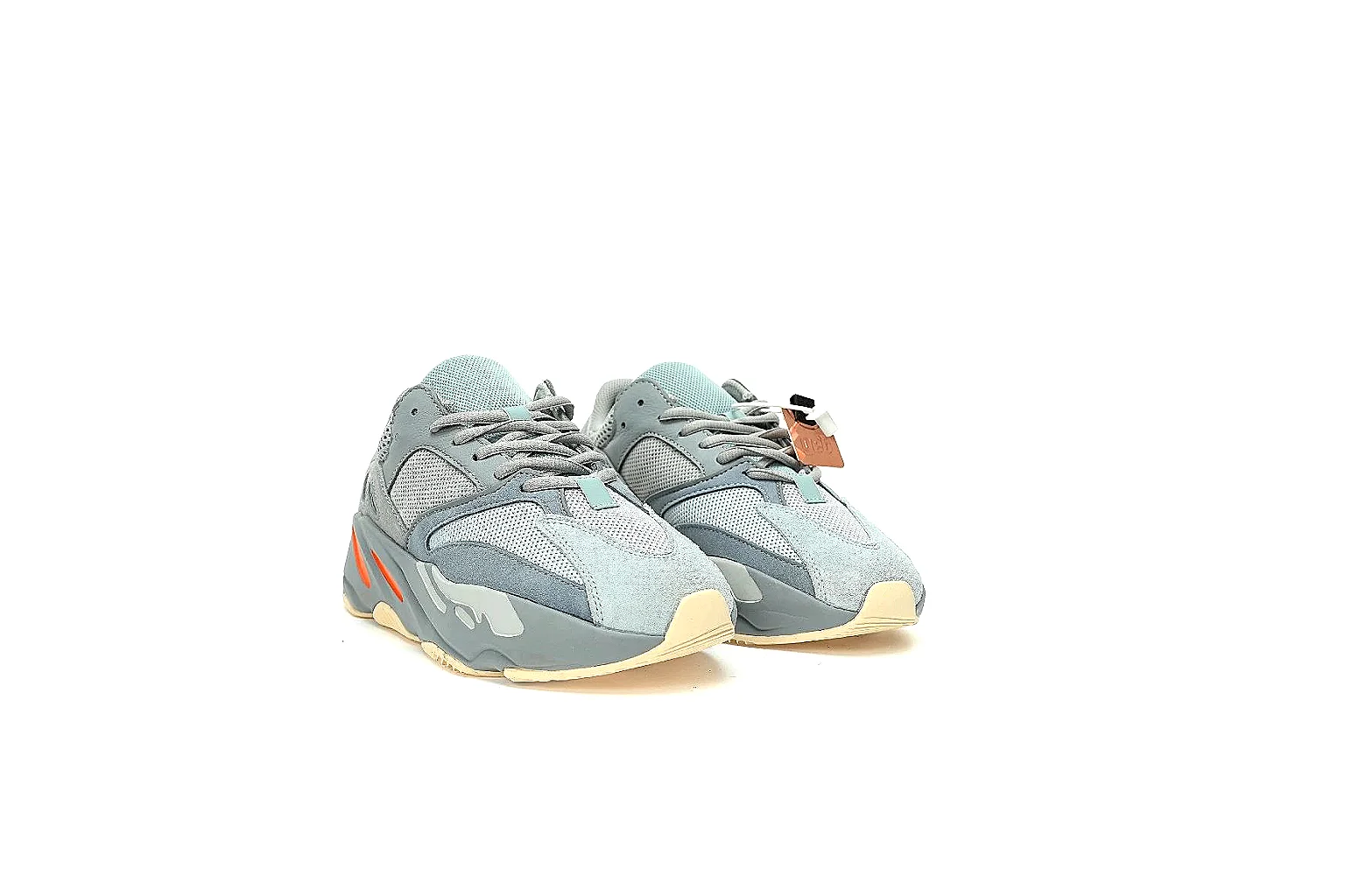 adidas Yeezy 700 Inertia six-angle QC gallery showing panels, toe boxes and outsole thumbnail 4