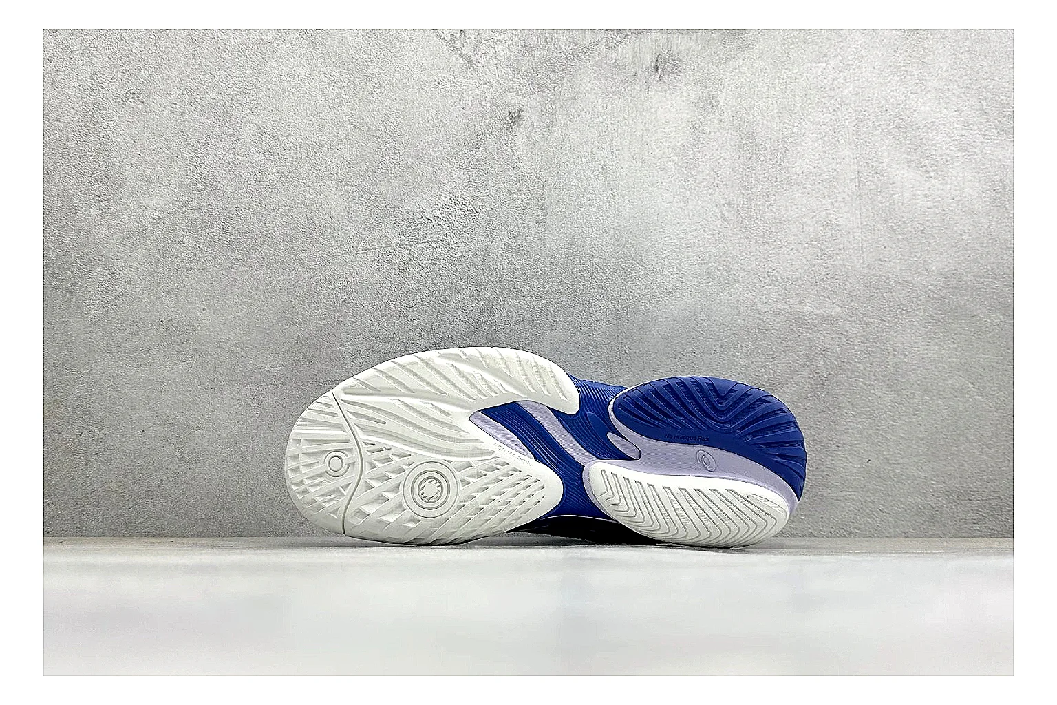 Asics Court FF Royal Blue QC reference photo showing royal blue court upper, Asics side stripes, supportive sole wall, and stable tennis profile thumbnail 3