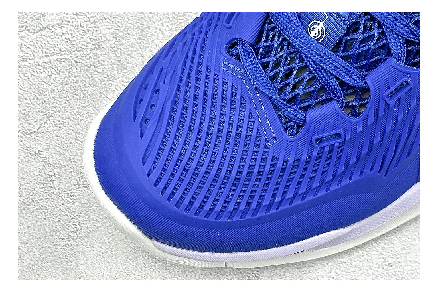 Asics Court FF Royal Blue QC reference photo showing royal blue court upper, Asics side stripes, supportive sole wall, and stable tennis profile thumbnail 4