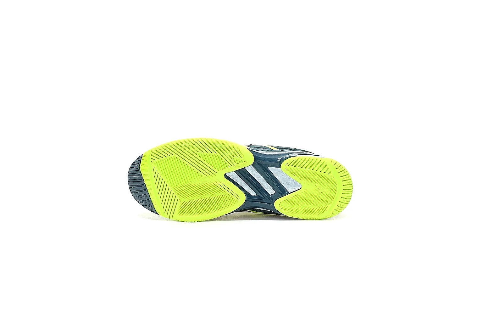 ASICS 7866 QC angles showing mesh upper side stripes and neon outsole thumbnail 3