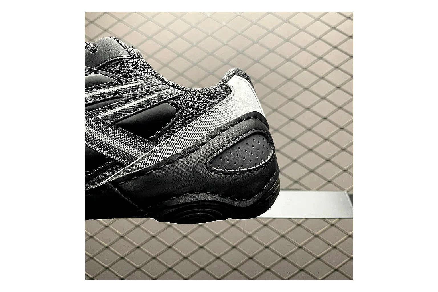 Asics Gel-Kahana Black Silver QC photo showing black silver gel-kahana trail runner with mixed upper and trail shape thumbnail 2