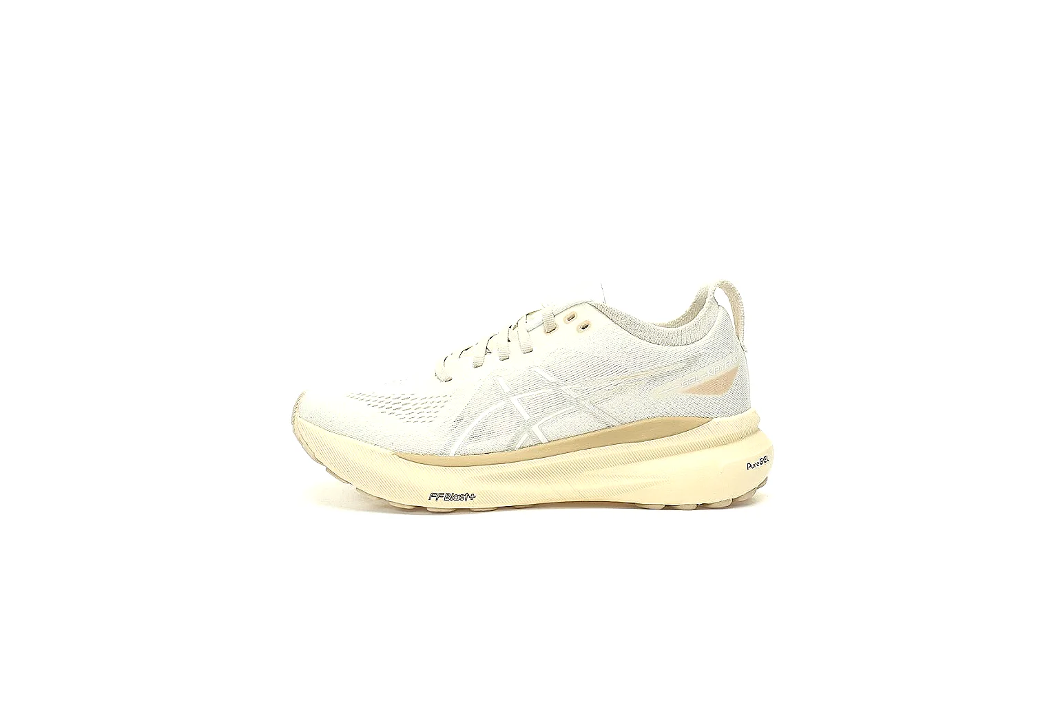 ASICS GEL-KAYANO 31 cream pair with lateral, heel, top and outsole QC views thumbnail 2