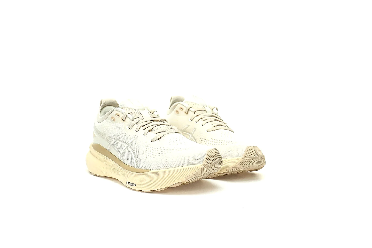 ASICS GEL-KAYANO 31 cream pair with lateral, heel, top and outsole QC views thumbnail 4