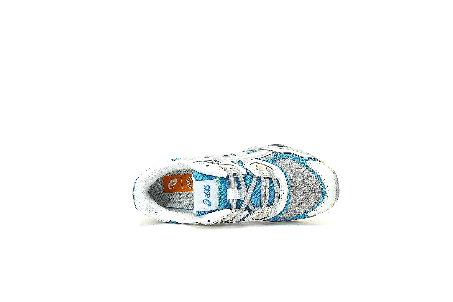 ASICS GEL-NIMBUS 10.1 lateral QC view with stripe overlays mesh and cream sole