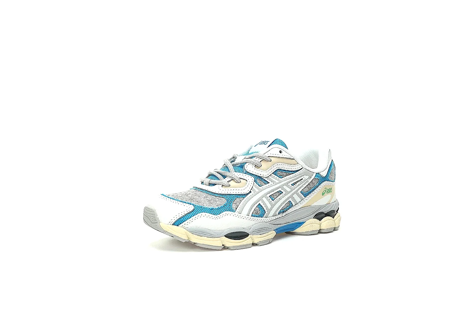 ASICS GEL-NIMBUS 10.1 lateral QC view with stripe overlays mesh and cream sole thumbnail 5