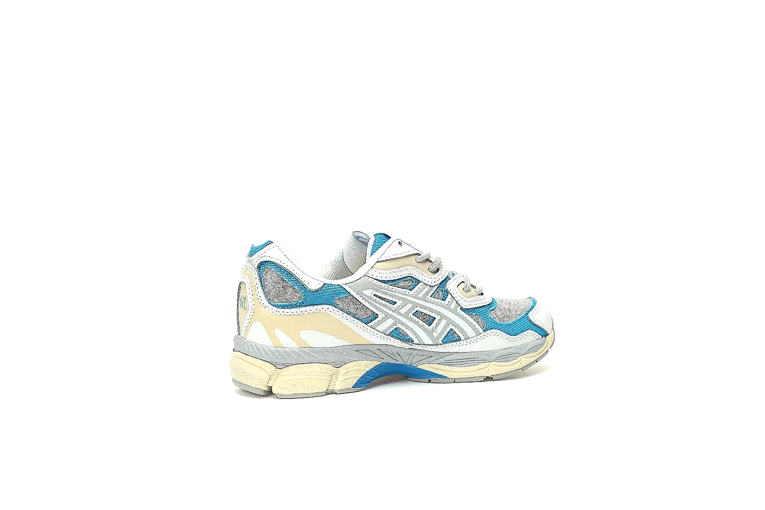 ASICS GEL-NIMBUS 10.1 lateral QC view with stripe overlays mesh and cream sole thumbnail 6