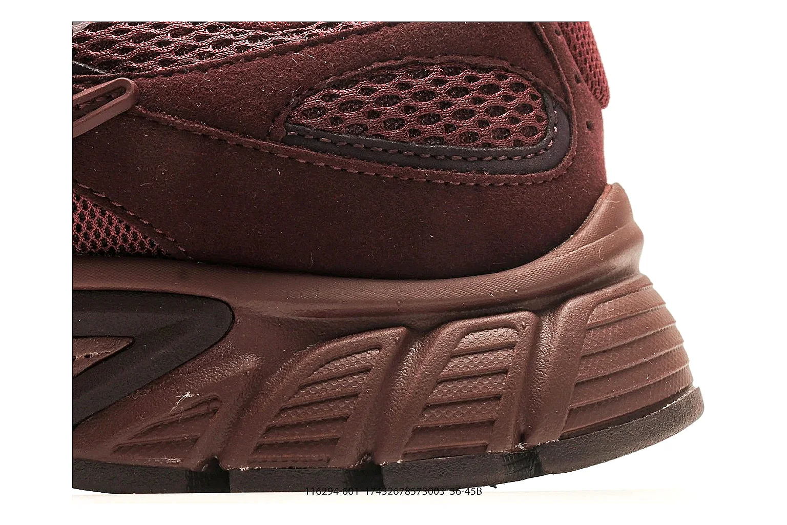 Asics Gel Runner Brown QC reference photo showing brown mesh-leather runner upper, layered Asics panels, retro running shape, and cushioned sole thumbnail 4