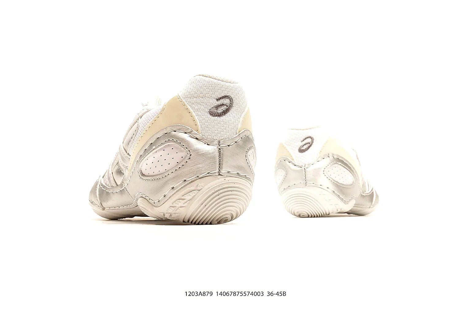 Asics Gel Runner Cream QC reference photo showing cream mesh-leather runner upper, layered Asics panels, retro running shape, and cushioned sole thumbnail 2