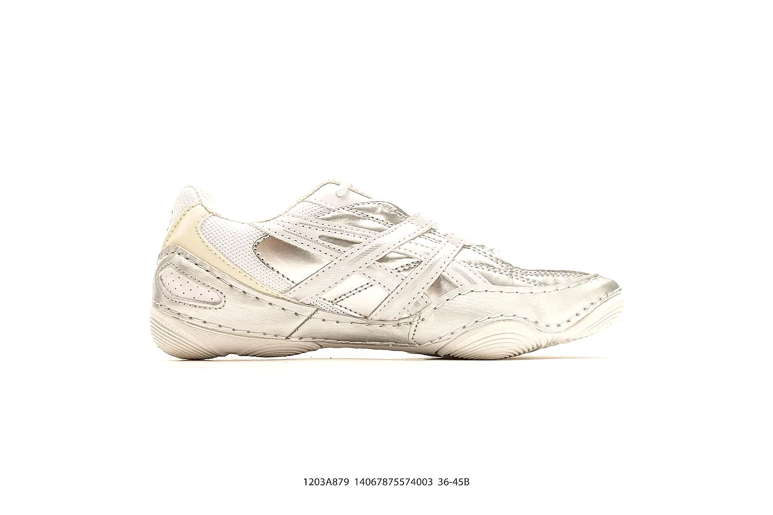 Asics Gel Runner Cream QC reference photo showing cream mesh-leather runner upper, layered Asics panels, retro running shape, and cushioned sole thumbnail 5