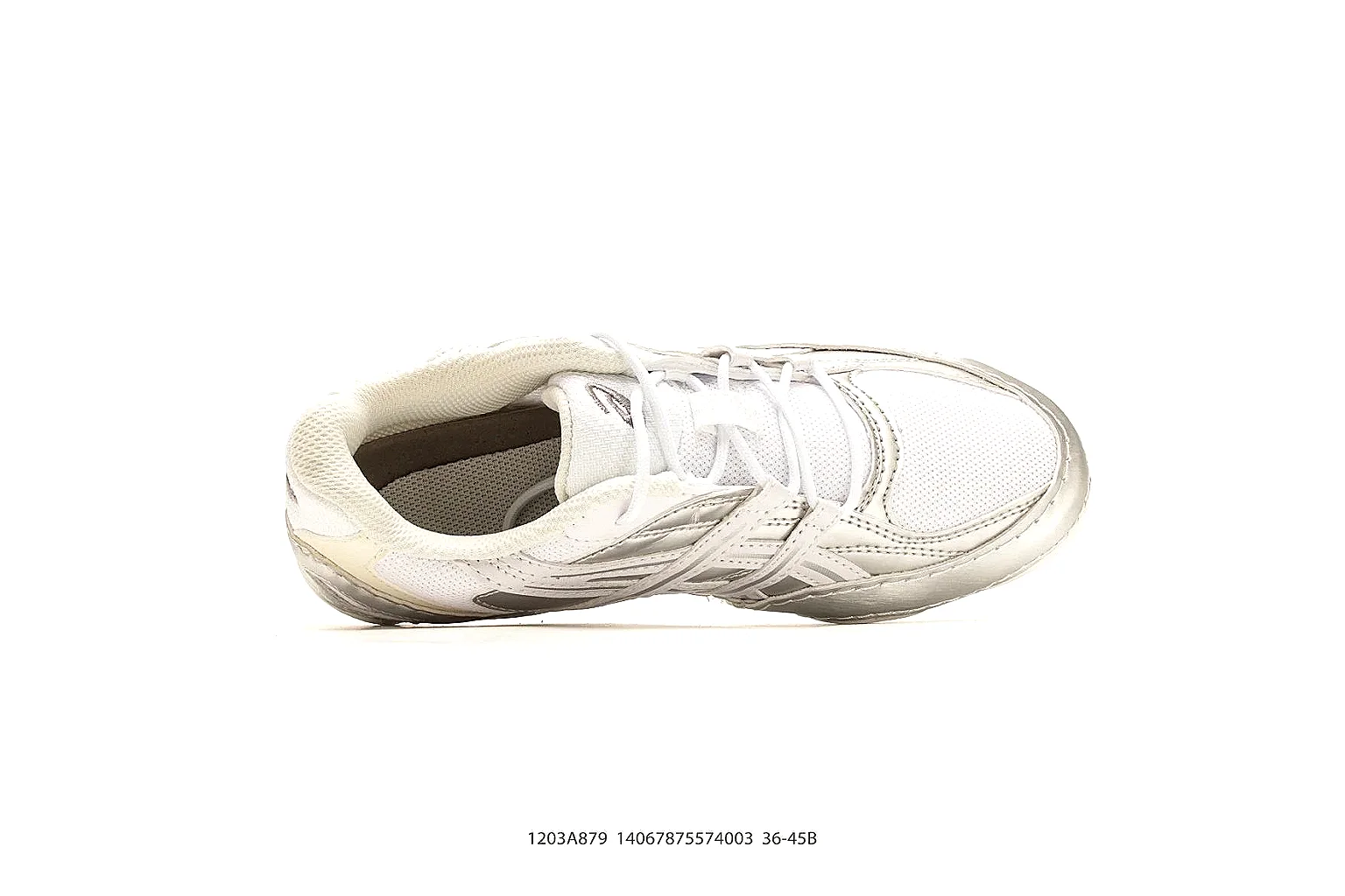 Asics Gel Runner Cream QC reference photo showing cream mesh-leather runner upper, layered Asics panels, retro running shape, and cushioned sole thumbnail 6