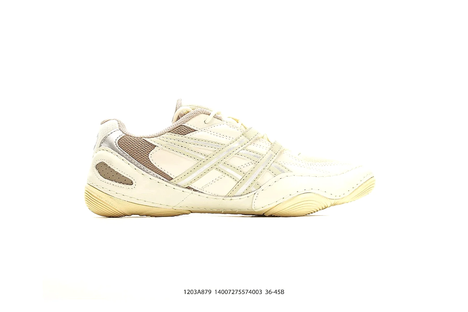 Asics Gel Runner Cream Brown QC reference photo showing cream brown mesh-leather upper, Asics side panels, retro runner shape, and cushioned sole thumbnail 5