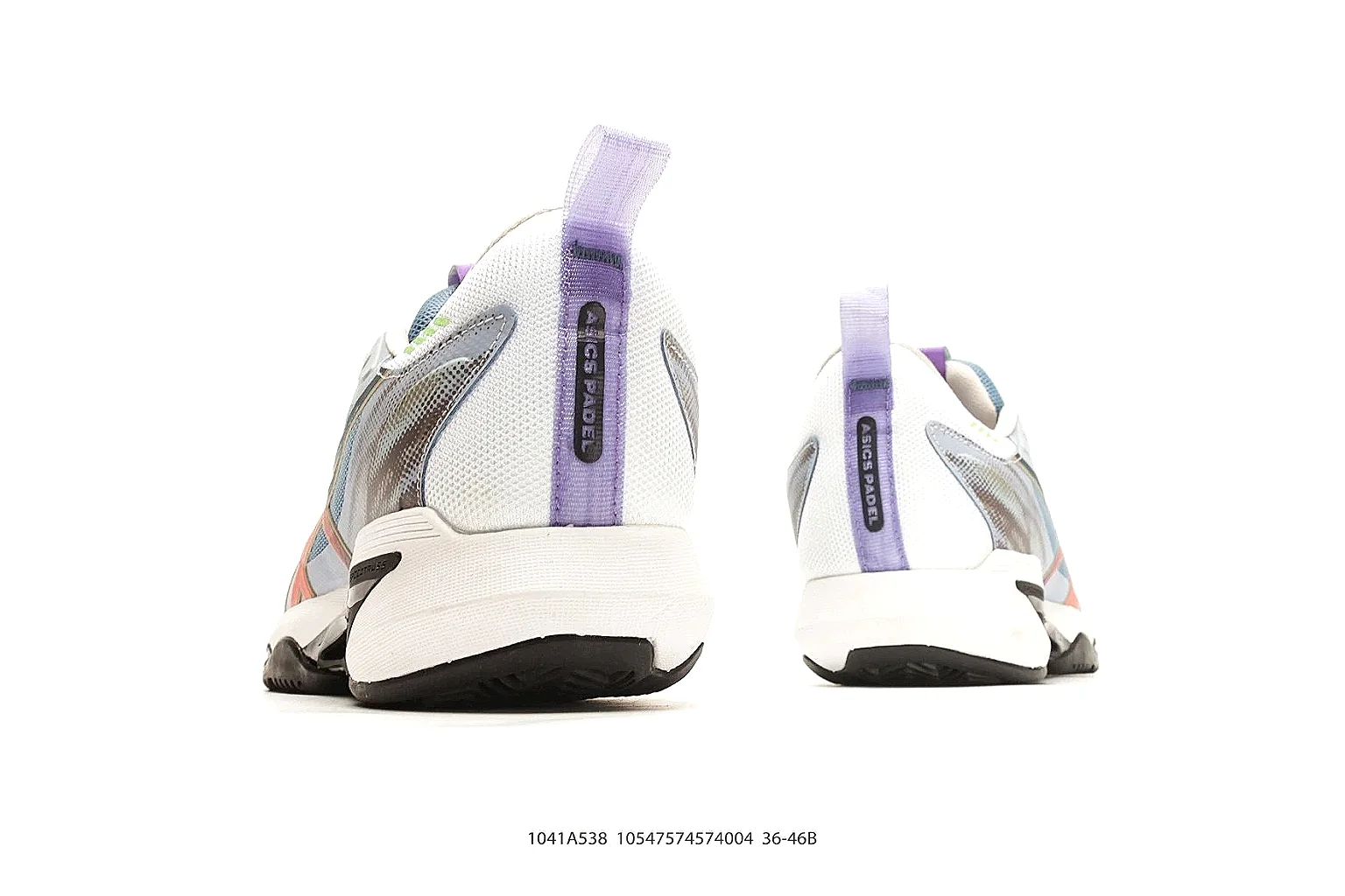 Asics Gel Runner White Blue Orange QC reference photo showing white mesh-leather runner upper, blue and orange Asics accents, retro running shape, and cushioned sole