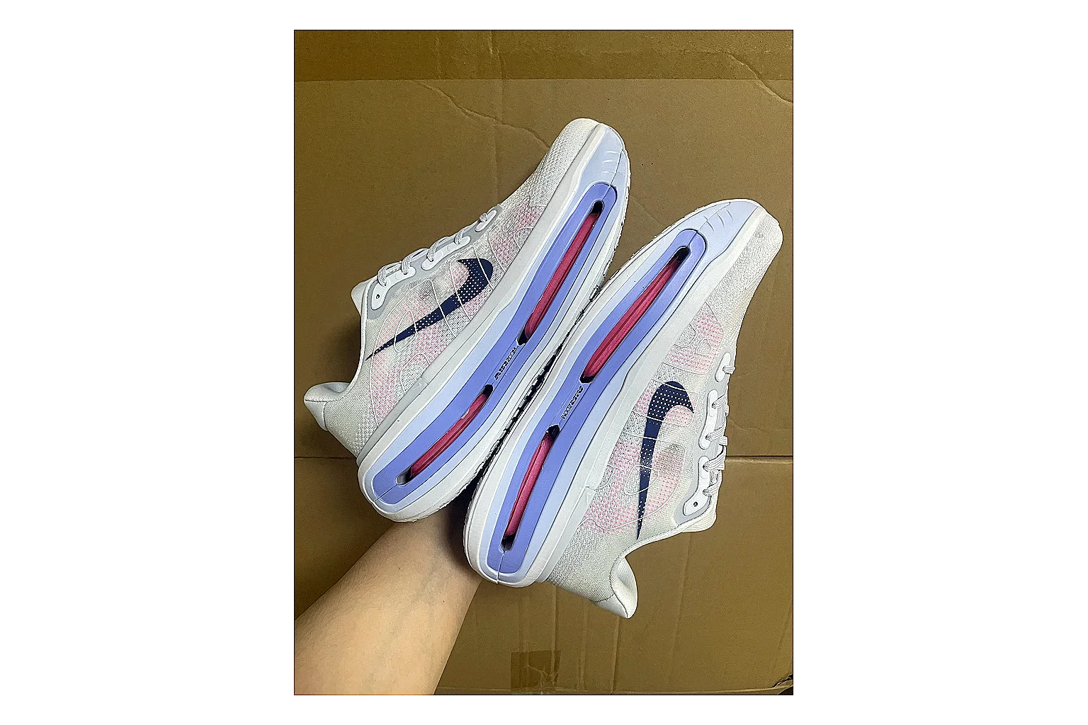 Asics Gel Runner White Purple QC reference photo showing white mesh-leather runner upper, purple Asics accents, retro running shape, and cushioned sole thumbnail 4