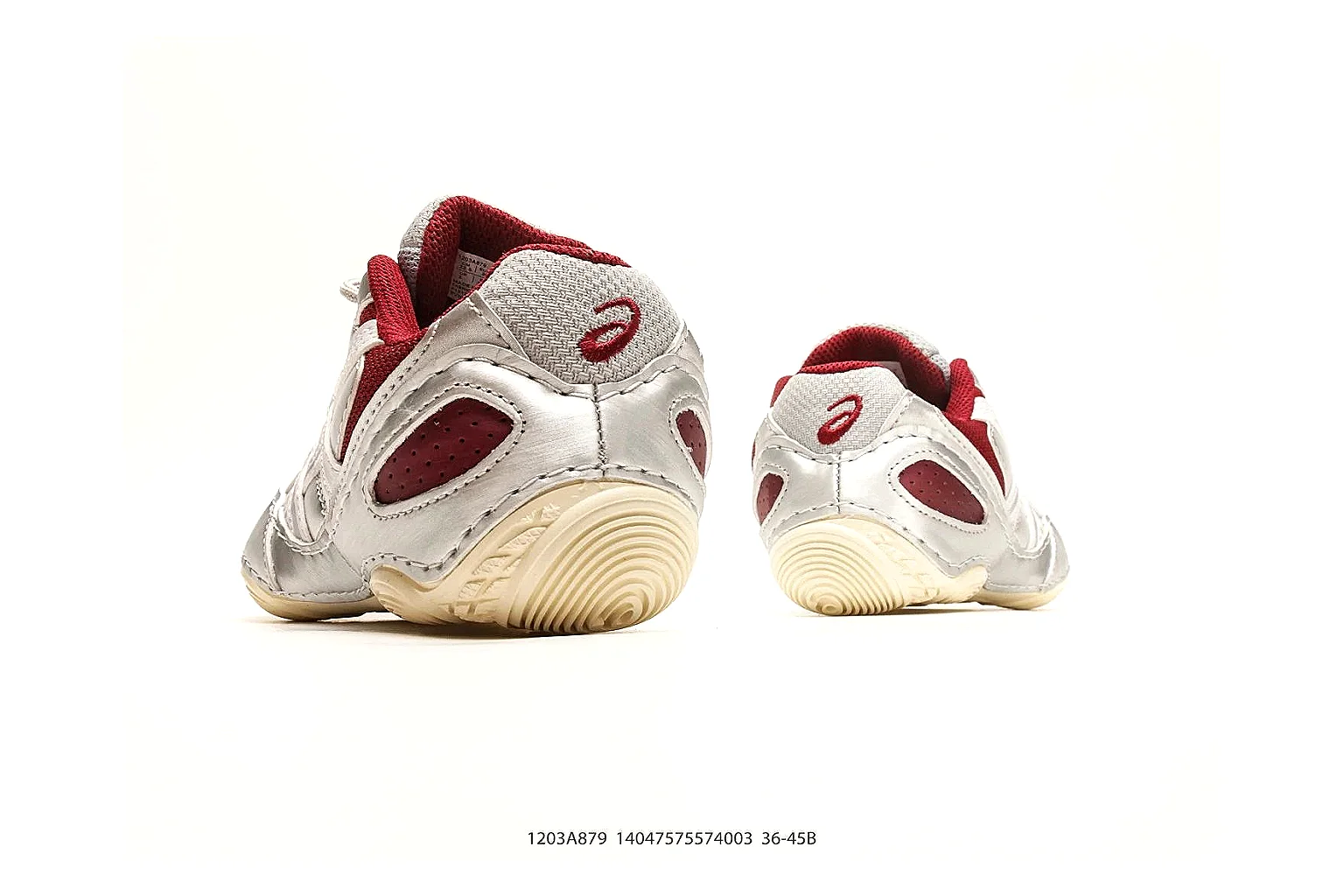 Asics Gel Runner White Red QC reference photo showing white mesh-leather runner upper, red Asics accents, retro gel-runner shape, and cushioned sole thumbnail 2