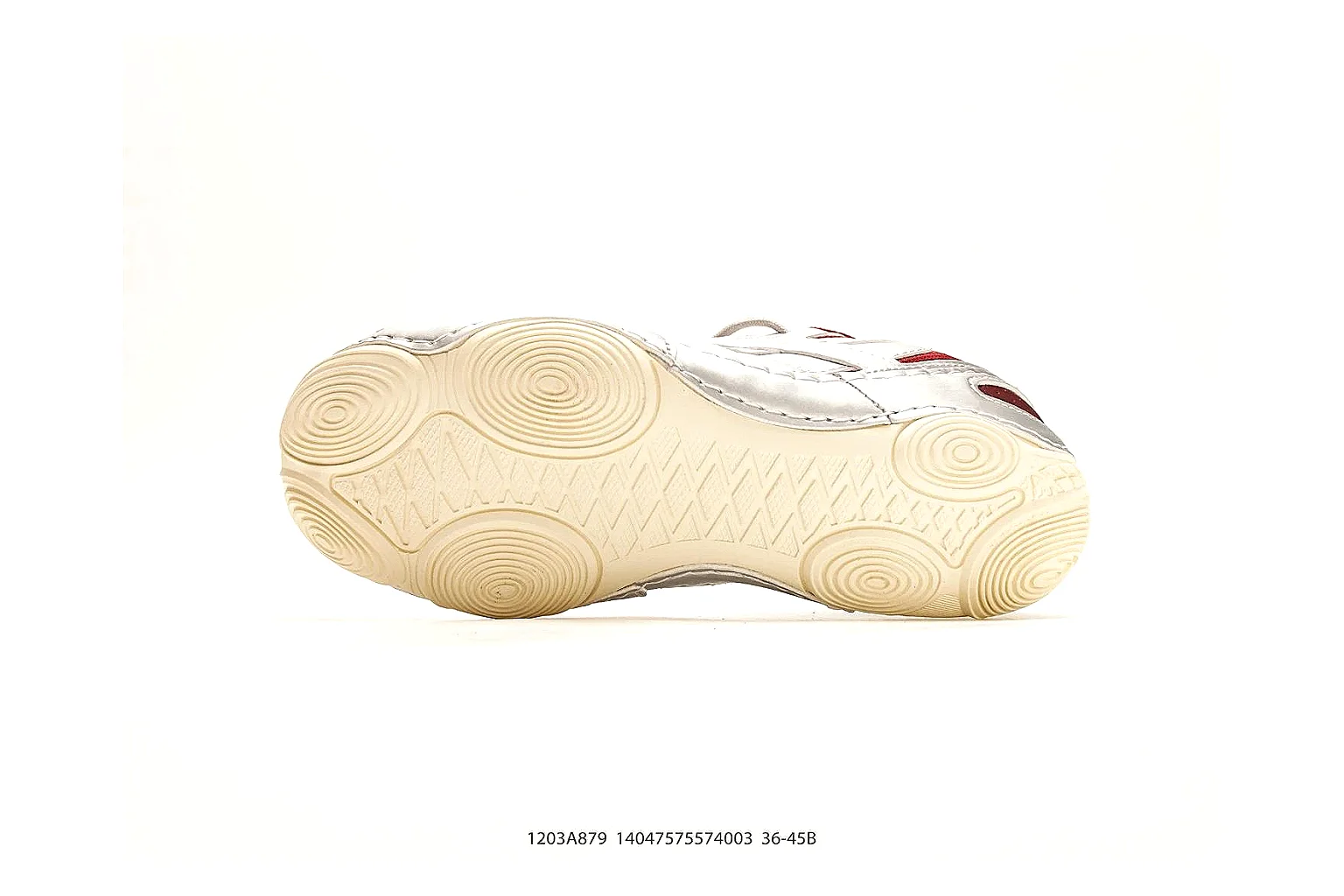 Asics Gel Runner White Red QC reference photo showing white mesh-leather runner upper, red Asics accents, retro gel-runner shape, and cushioned sole thumbnail 3
