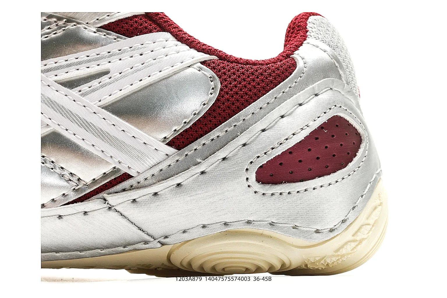 Asics Gel Runner White Red QC reference photo showing white mesh-leather runner upper, red Asics accents, retro gel-runner shape, and cushioned sole thumbnail 4