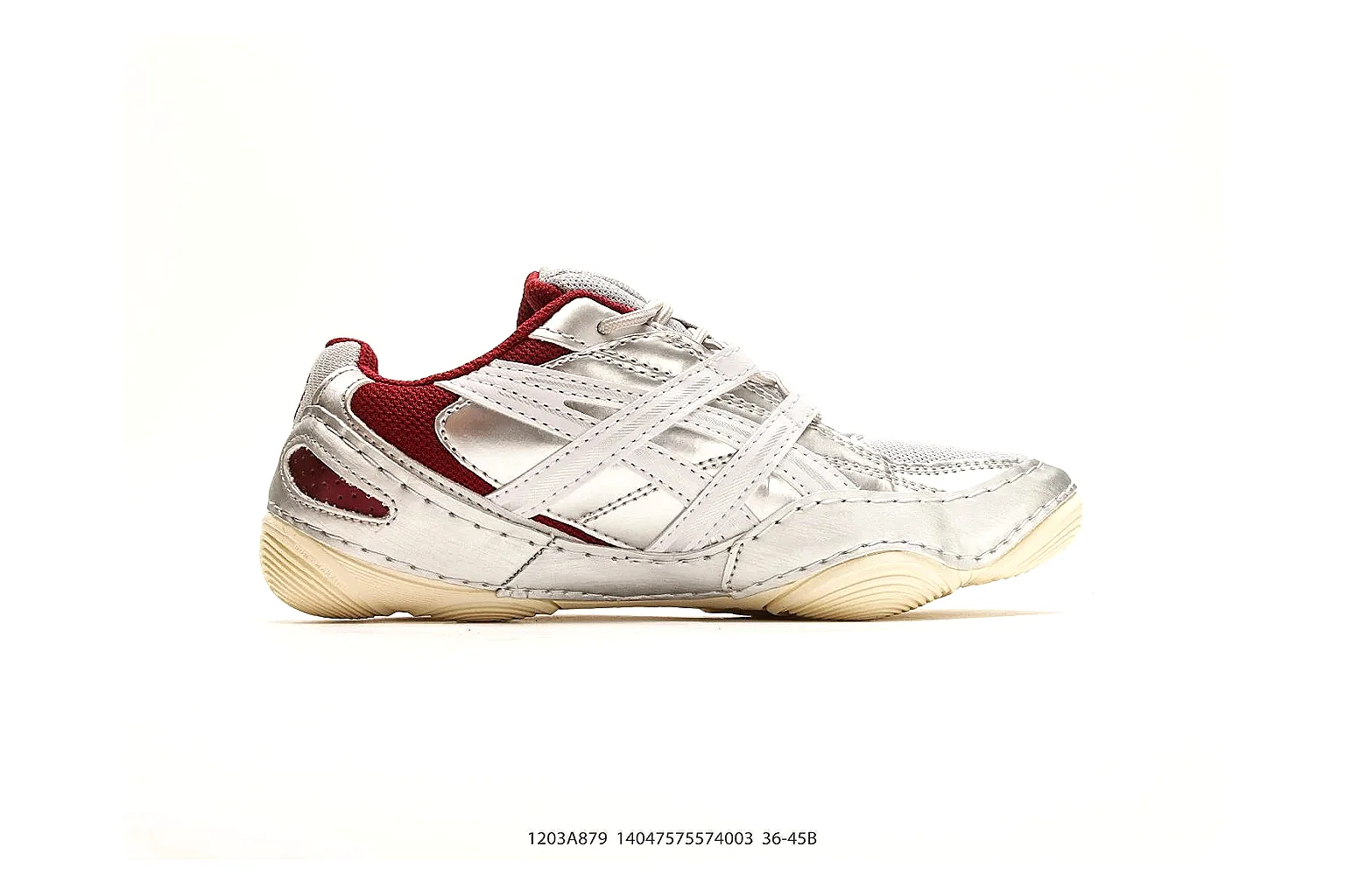 Asics Gel Runner White Red QC reference photo showing white mesh-leather runner upper, red Asics accents, retro gel-runner shape, and cushioned sole thumbnail 5