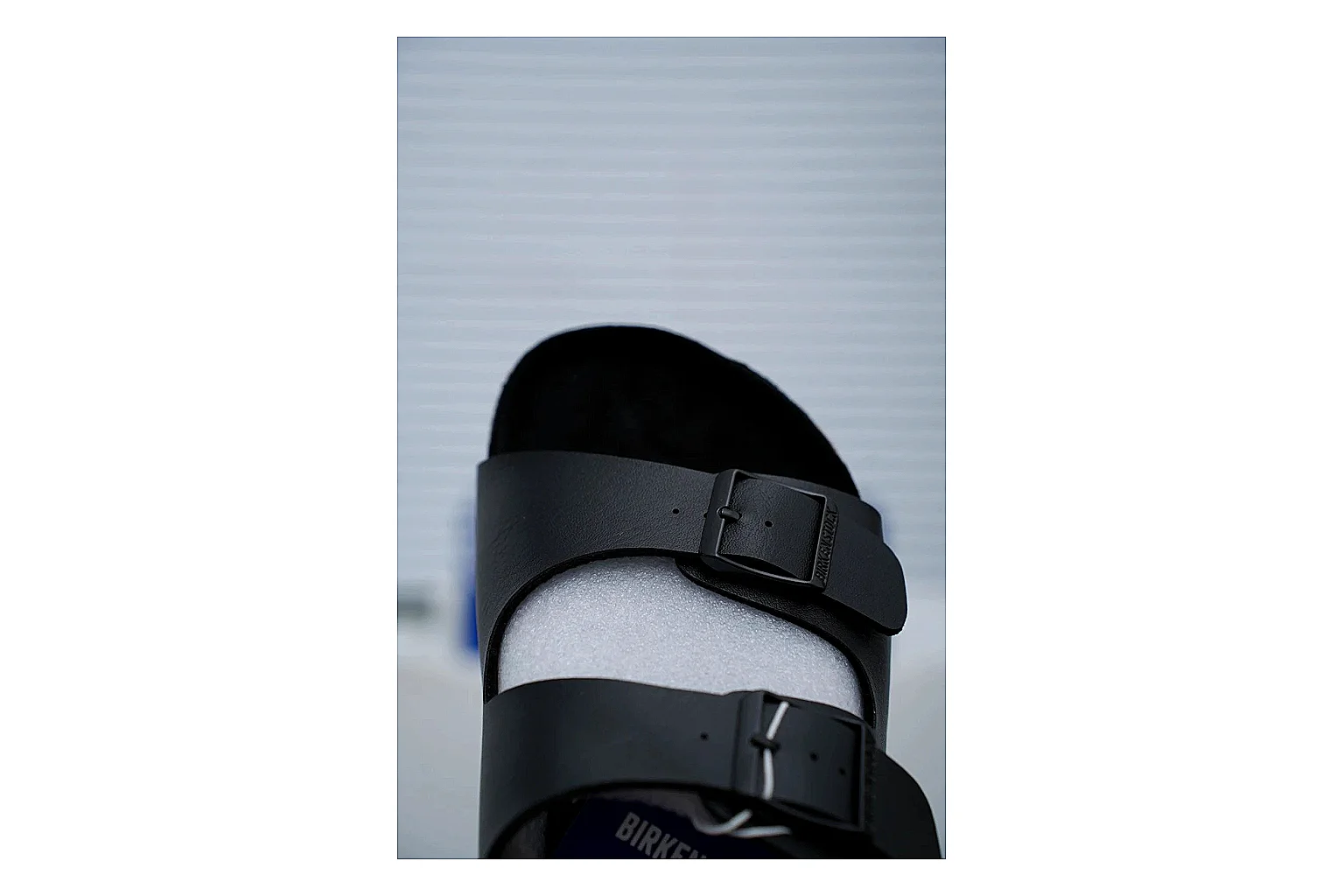 Birkenstock Arizona Black Cork Slide QC photo showing adjustable buckles, contoured footbed and dark outsole for versatile casual looks thumbnail 4