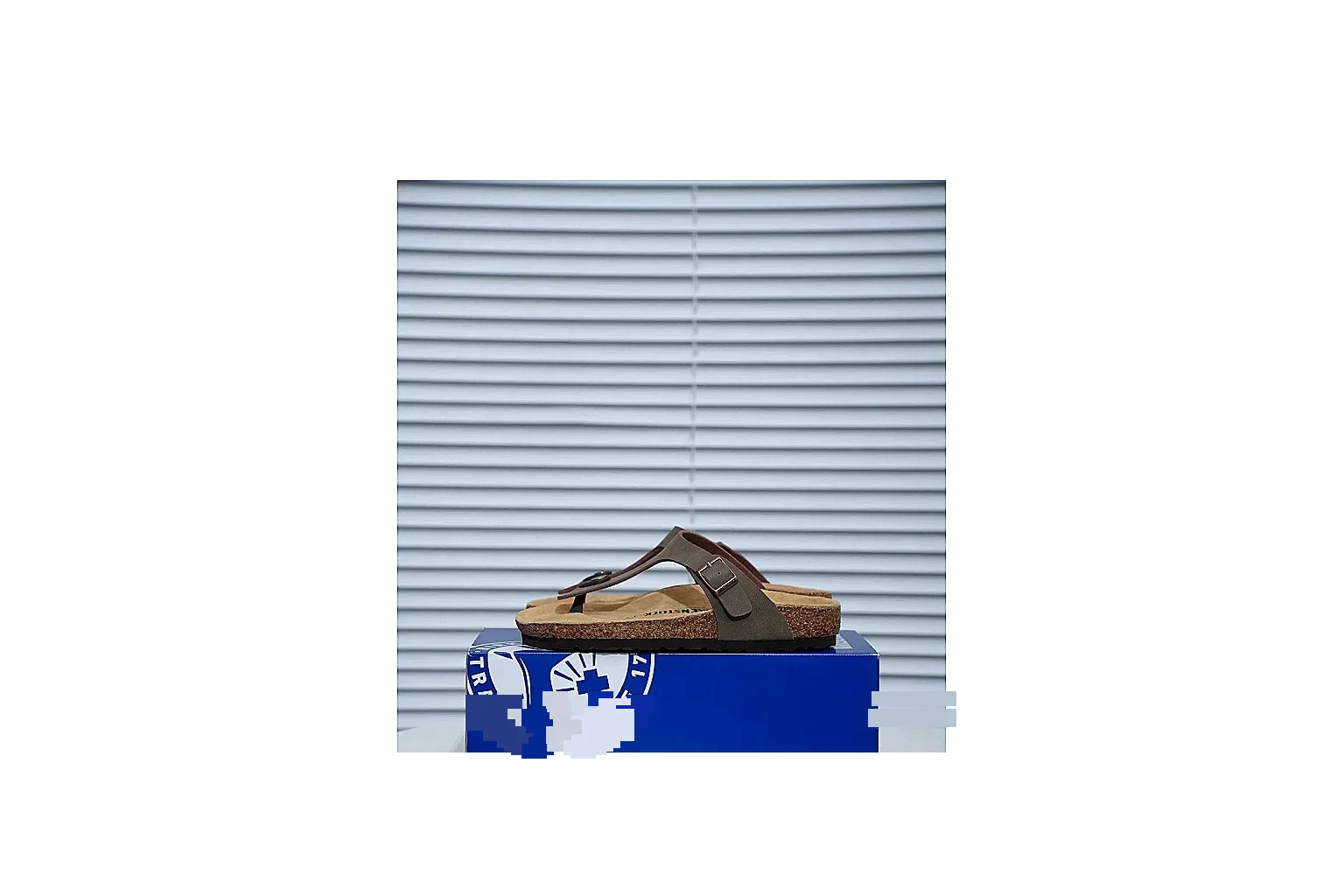 Birkenstock Arizona Taupe Cork Slide QC photo showing neutral upper, adjustable buckles and contoured footbed for easy daily wear