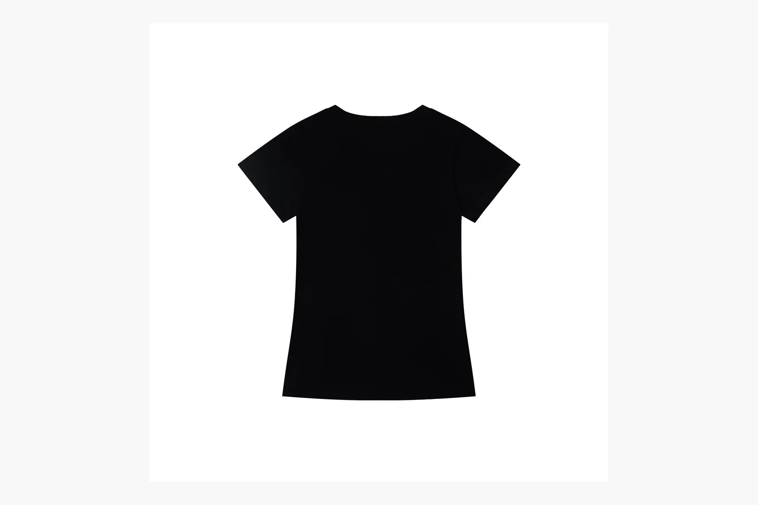 Calvin Klein black V-neck tee QC photo with chest print thumbnail 5