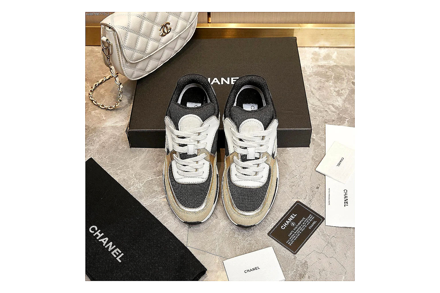 Kako QC Lab inspection photos for Chanel Beige Black Runner Sneaker thumbnail 4