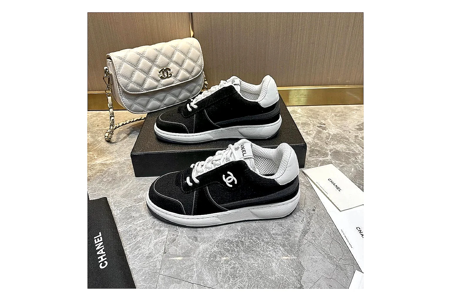 Kako QC Lab inspection photos for Chanel Black Runner Sneaker thumbnail 3