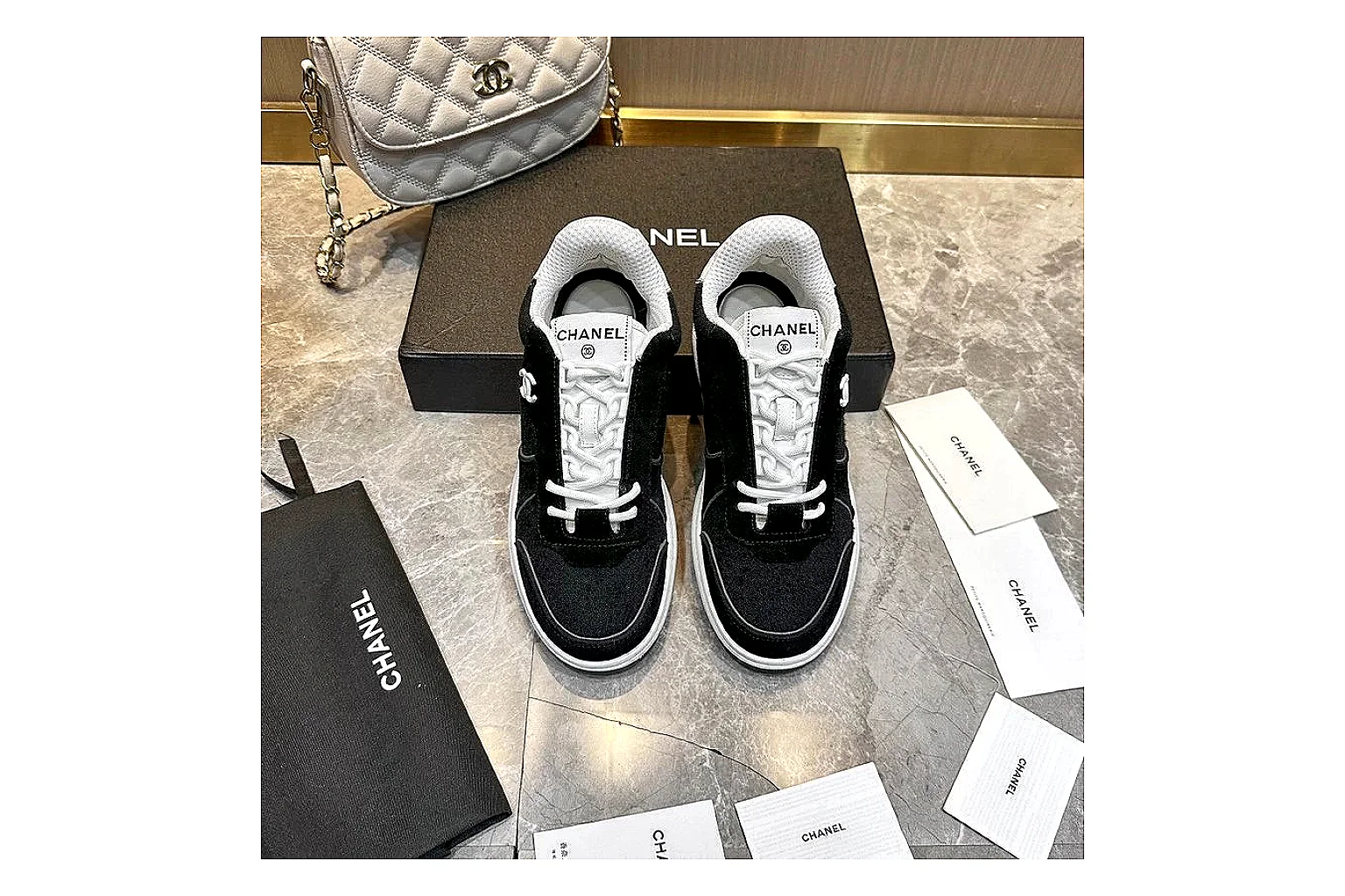Kako QC Lab inspection photos for Chanel Black Runner Sneaker thumbnail 4