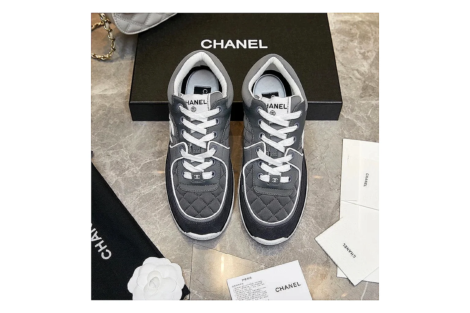 Kako QC Lab inspection photos for Chanel Black Runner Sneaker thumbnail 4