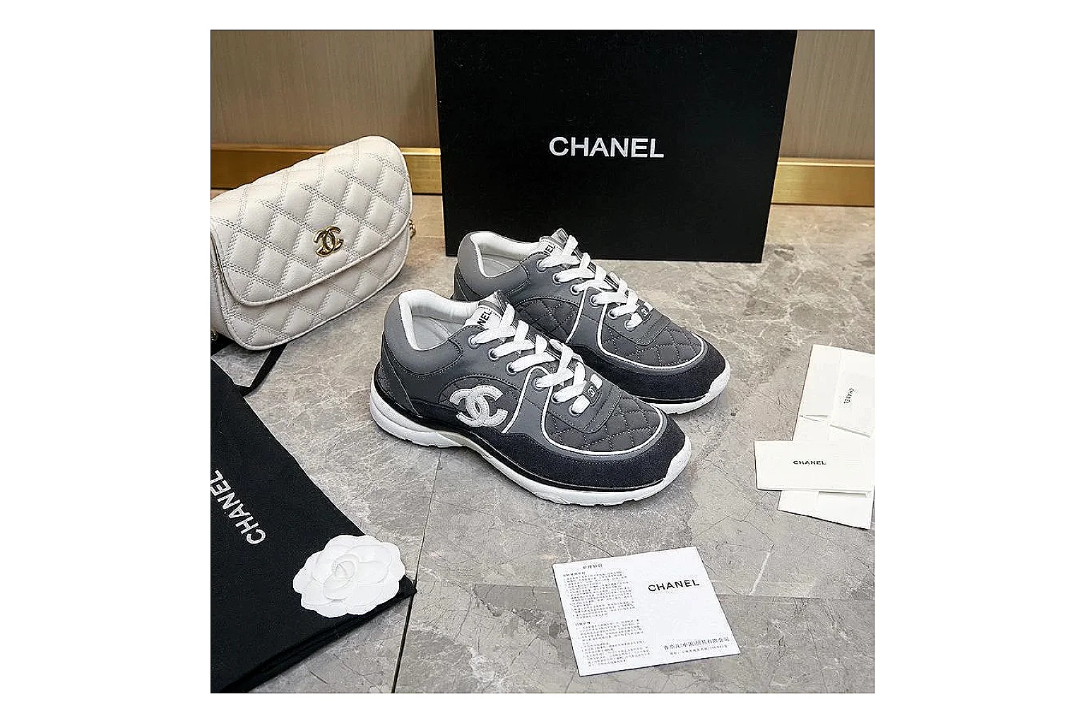 Kako QC Lab inspection photos for Chanel Black Runner Sneaker thumbnail 5