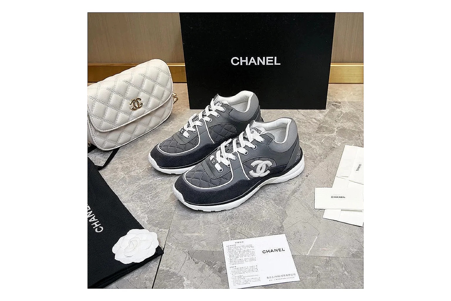 Kako QC Lab inspection photos for Chanel Black Runner Sneaker thumbnail 6