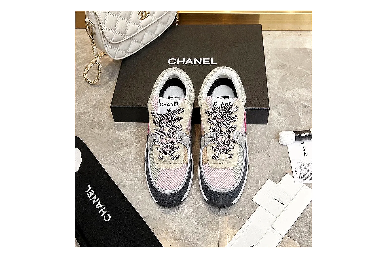 Kako QC Lab inspection photos for Chanel Black Runner Sneaker thumbnail 4
