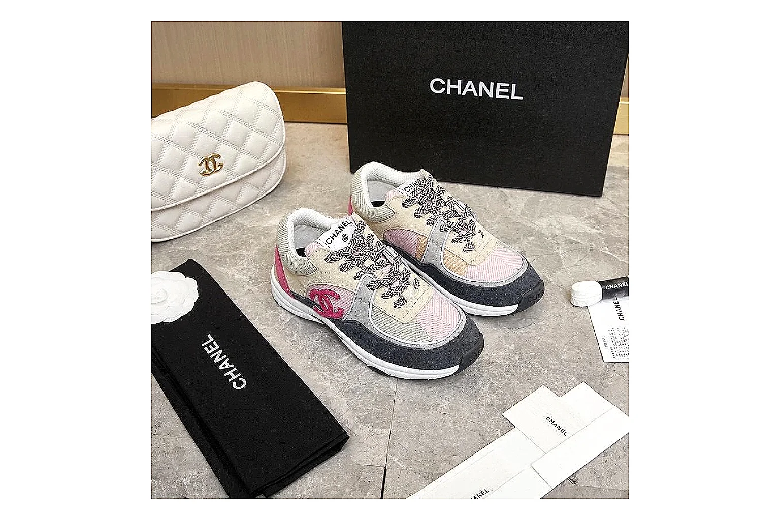 Kako QC Lab inspection photos for Chanel Black Runner Sneaker thumbnail 6