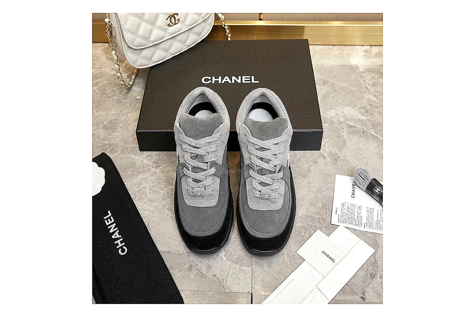 Kako QC Lab inspection photos for Chanel Black Runner Sneaker thumbnail 4
