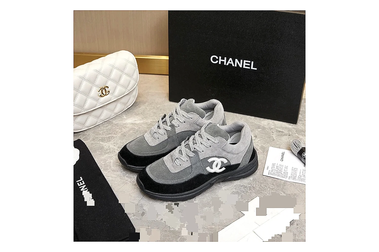 Kako QC Lab inspection photos for Chanel Black Runner Sneaker thumbnail 5